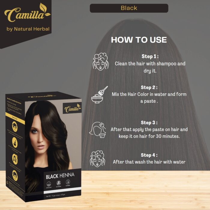 how to use camilla black hair color