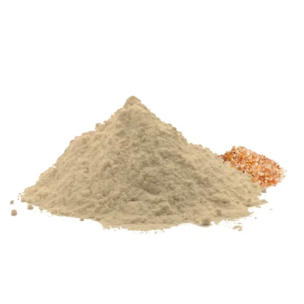 Pure Gond Katira Powder in a transparent bowl, perfect for health and cooling drinks.